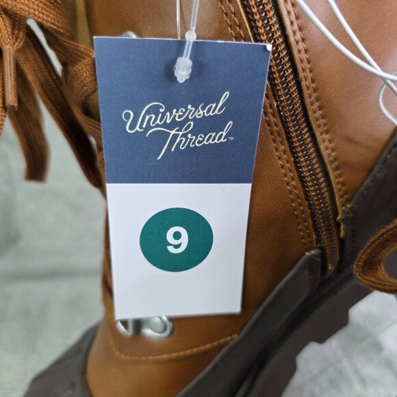 Womens Universal Threads Cheyenne Brown Heeled Duck Boots Sherpa Leather Size 9 - Picture 3 of 11